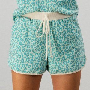 NWT Leopard Mint Lounge Shorts Trend Notes NWT SZ LARGE - NEW!